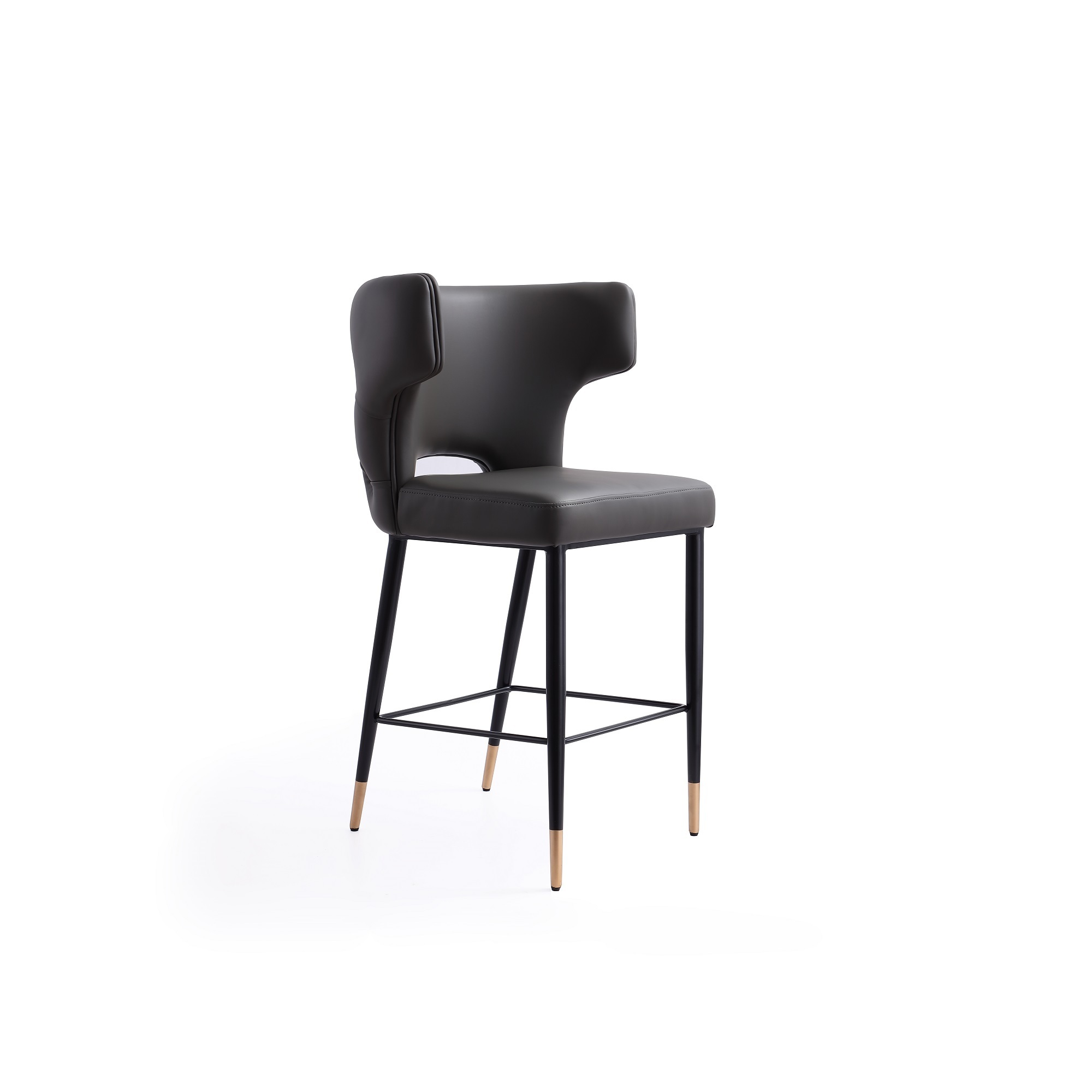 Manhattan Comfort, Holguin 37in. Stool with Tufted Back Buttons in Grey, Primary Color Gray, Included (qty.) 1 Model# CS004